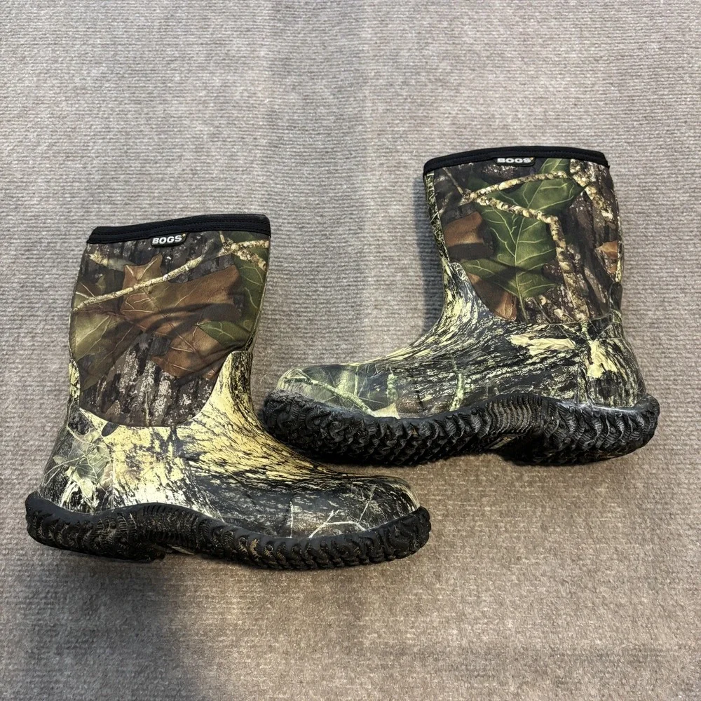 Bogs 30 Below Camo Boots Youth Size 4 Mossy Oak Mid Waterproof Hunting - Picture 2 of 10